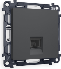 Розетка информационная RJ45 категория 6 (Графит soft touch) UTP Розетка информационная RJ45 категория 6 (Графит soft touch) UTP