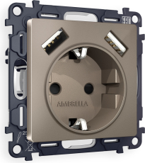 Комплект механизма электрической розетки ALFA MA639010 Темная бронза матовый 2USB A+A 18W 3000mA (быстрая зарядка) 180-220V/50Hz (5V3A, 9V2A, 12V1.5A) с заземлением со шторками 16A-250V 50Hz 2P+E QUANT (AP6390, VM155) Комплект механизма электрической розетки ALFA MA639010 Темная бронза матовый 2USB A+A 18W 3000mA (быстрая зарядка) 180-220V/50Hz (5V3A, 9V2A, 12V1.5A) с заземлением со шторками 16A-250V 50Hz 2P+E QUANT (AP6390, VM155)