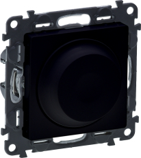Универсальный светорегулятор (диммер) (Антрацит) поворотно-нажимной, 5-300Вт, LED 5-75Вт