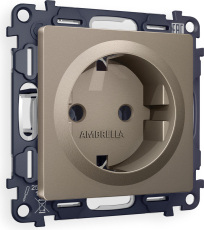 Розетка электрическая Ambrella Volt (Тёмная бронза) Розетка электрическая Ambrella Volt (Тёмная бронза)