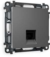 Телефонная розетка Ambrella ALFA (Антрацит серый) RJ-11 Телефонная розетка Ambrella ALFA (Антрацит серый) RJ-11