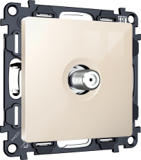 Розетка спутниковая Ambrella ALFA (Бежевый глянец) 5-2400MHz 3.5dB Розетка спутниковая Ambrella ALFA (Бежевый глянец) 5-2400MHz 3.5dB