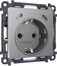 Комплект механизма электрической розетки 2USB С+C 20W (быстрая зарядка) с/з на винтовых зажимах 16A-250V ALFA MA510510 Сталь матовый QUANT (AP5105, VM165) Комплект механизма электрической розетки 2USB С+C 20W (быстрая зарядка) с/з на винтовых зажимах 16A-250V ALFA MA510510 Сталь матовый QUANT (AP5105, VM165)