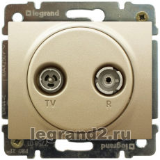 Розетка TV и радио с лицевой панелью, звезда Legrand Galea Life (титан) Розетка TV и радио с лицевой панелью, звезда Legrand Galea Life (титан)