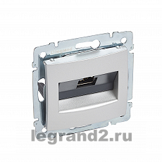 Розетка информационная Legrand Valena (алюминий) Розетка информационная Legrand Valena (алюминий)