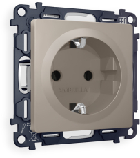 Розетка электрическая Ambrella Volt (Серо-бежевый матовый) Розетка электрическая Ambrella Volt (Серо-бежевый матовый)