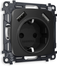 Комплект механизма электрической розетки OMEGA MO809010 Черный матовый 2USB A+A 18W 3000mA (быстрая зарядка) 180-220V/50Hz (5V3A, 9V2A, 12V1.5A) с заземлением со шторками 16A-250V 50Hz 2P+E QUANT (OP8090, VM155) Комплект механизма электрической розетки OMEGA MO809010 Черный матовый 2USB A+A 18W 3000mA (быстрая зарядка) 180-220V/50Hz (5V3A, 9V2A, 12V1.5A) с заземлением со шторками 16A-250V 50Hz 2P+E QUANT (OP8090, VM155)