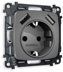 Комплект механизма электрической розетки OMEGA MO659010 Антрацит серый 2USB A+A 20W 3000mA (быстрая зарядка) 180-220V/50Hz (5V3A, 9V2A, 12V1.5A) с заземлением со шторками 16A-250V 50Hz 2P+E QUANT (OP6590, VM155) Комплект механизма электрической розетки OMEGA MO659010 Антрацит серый 2USB A+A 20W 3000mA (быстрая зарядка) 180-220V/50Hz (5V3A, 9V2A, 12V1.5A) с заземлением со шторками 16A-250V 50Hz 2P+E QUANT (OP6590, VM155)