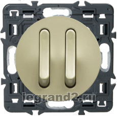 CLN2 Выключатель тонкий двухклавишный Legrand Celiane 10А бесшумный (слоновая кость) CLN2 Выключатель тонкий двухклавишный Legrand Celiane 10А бесшумный (слоновая кость)