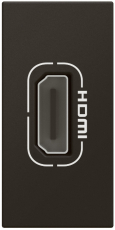 Розетка HDMI - Программа Mosaic - 1 модуль - со шнуром - матовая черная