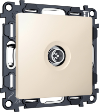 TV розетка оконечная экранированная Ambrella ALFA (Бежевый матовый) 5-1000MHz 3dB TV розетка оконечная экранированная Ambrella ALFA (Бежевый матовый) 5-1000MHz 3dB