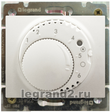 Терморегулятор механизм Legrand Galea Life с лицевой панелью (белый)