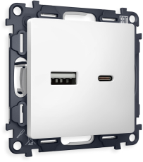 Зарядное устройство USB Ambrella Volt, USB A+C 20W 3000mA, 3A (Белый матовый) Зарядное устройство USB Ambrella Volt, USB A+C 20W 3000mA, 3A (Белый матовый)