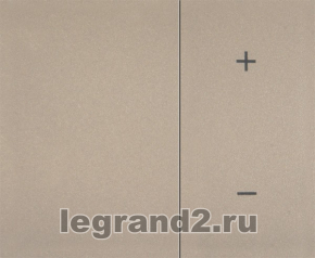 Лицевая панель для кнопочного светорегулятора Legrand (титан) Лицевая панель для кнопочного светорегулятора Legrand (титан)