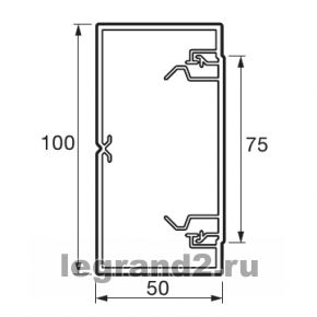 Кабель-канал Classic 100x50 мм, 1 секция, крышка 75 мм (белый) Кабель-канал Classic 100x50 мм, 1 секция, крышка 75 мм (белый)