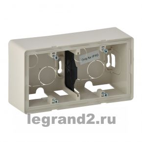 Коробка для накладного монтажа 2-постовая Valena Life (слоновая кость) Коробка для накладного монтажа 2-постовая Valena Life (слоновая кость)