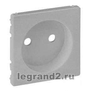 Лицевая панель силовой розетки 2К Valena Life (алюминий) Лицевая панель силовой розетки 2К Valena Life (алюминий)