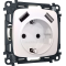 Комплект механизма электрической розетки OMEGA MO209010 Жемчуг 2USB A+A 18W 3000mA (быстрая зарядка) 180-220V/50Hz (5V3A, 9V2A, 12V1.5A) с заземлением со шторками 16A-250V 50Hz 2P+E QUANT (OP2090, VM155)