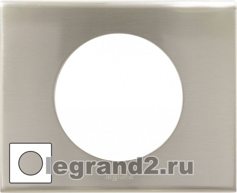 Рамка одноместная Legrand Celiane (никель велюр) Рамка одноместная Legrand Celiane (никель велюр)