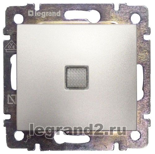Переключатель с подсветкой 16A Legrand Valena (алюминий) Переключатель с подсветкой 16A Legrand Valena (алюминий)