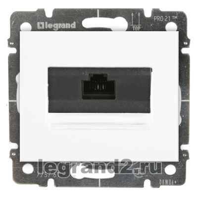 Розетка RJ45 - 1 разъем Кат.5e с лицевой панелью Legrand Galea Life (белый) Розетка RJ45 - 1 разъем Кат.5e с лицевой панелью Legrand Galea Life (белый)