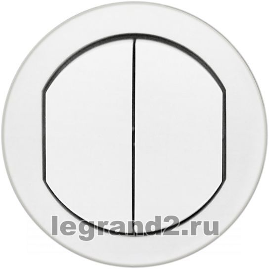 Влагозащищенная лицевая панель Celiane IP44 для двойного выключателя, белая Влагозащищенная лицевая панель Celiane IP44 для двойного выключателя, белая