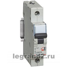 Автоматический выключатель Legrand TX3 - 1P 16A (Тип C) 6 kA 1M