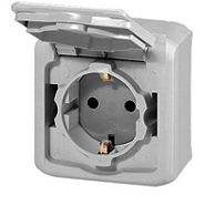 Розетка электрическая Legrand Quteo IP44 (серый) Розетка электрическая Legrand Quteo IP44 (серый)