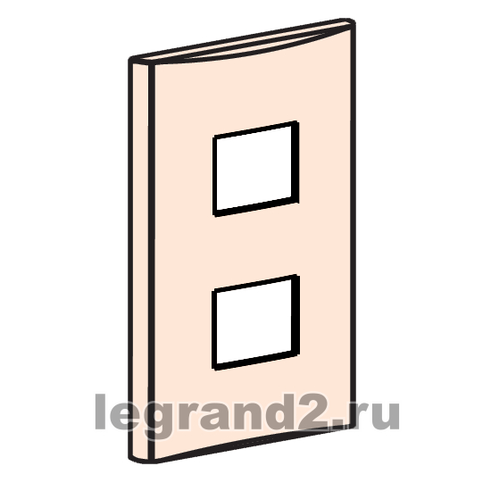 Anam Legrand Zunis Рамка одинарная, 2 модуля (бежевый) Anam Legrand Zunis Рамка одинарная, 2 модуля (бежевый)