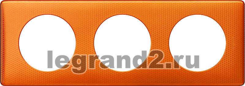 Рамка трёхместная Legrand Celiane (оранж пунктум) Рамка трёхместная Legrand Celiane (оранж пунктум)