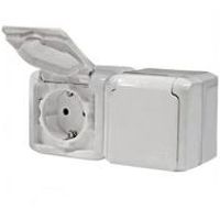 Розетка электрическая Legrand Quteo IP44 (белый) Розетка электрическая Legrand Quteo IP44 (белый)