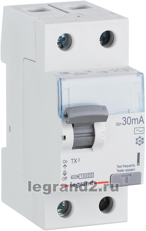 УЗО TX3 2 полюса 300mA 25А (AC) УЗО TX3 2 полюса 300mA 25А (AC)