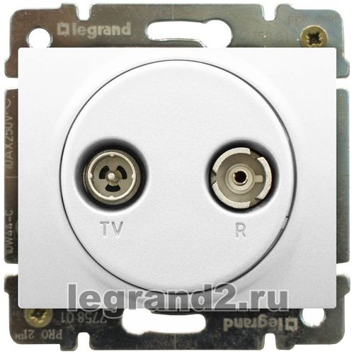 Розетка TV и радио с лицевой панелью, звезда Legrand Galea Life (белый) Розетка TV и радио с лицевой панелью, звезда Legrand Galea Life (белый)