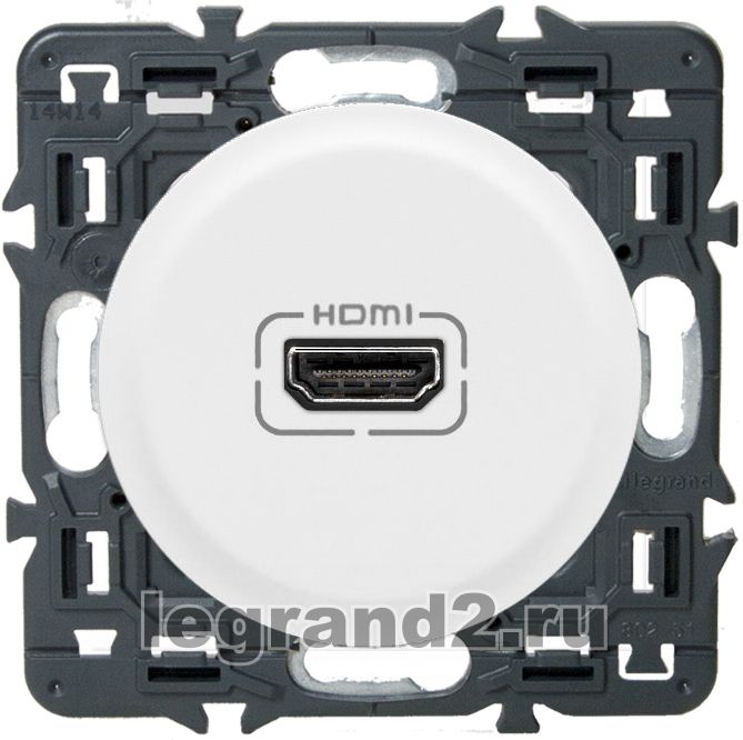 Розетка аудио/видео HDMI с кабелем Legrand Celiane (белый)