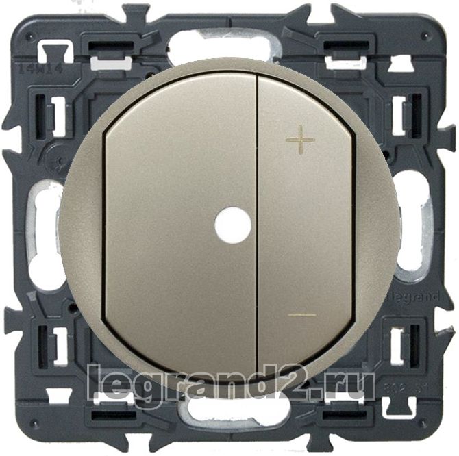 Светорегулятор Legrand Celiane My Home PLC/ИК 1х300Вт (титан) Светорегулятор Legrand Celiane My Home PLC/ИК 1х300Вт (титан)