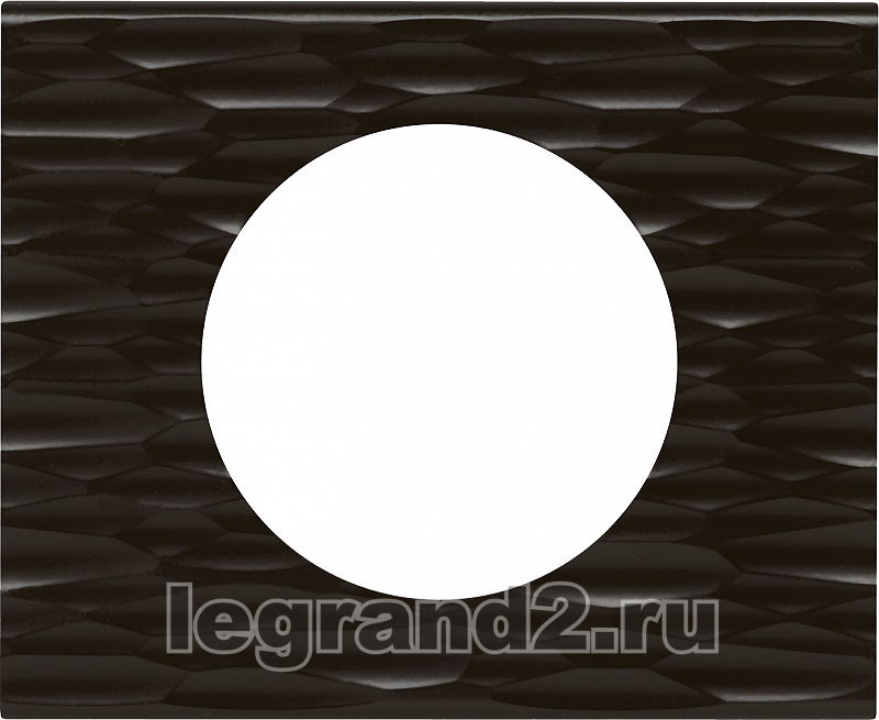 Рамка одноместная Legrand Celiane (черный рифленый) Рамка одноместная Legrand Celiane (черный рифленый)