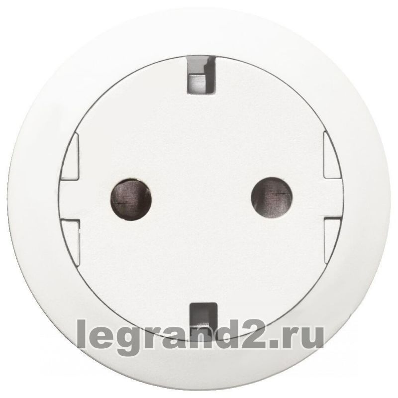 Розетка электрическая с заземлением  со шторками  IP20  Legrand Celiane (белый)