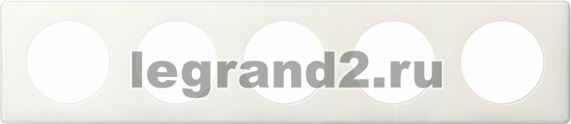 Рамка пятиместная Legrand Celiane (белый глянец) Рамка пятиместная Legrand Celiane (белый глянец)