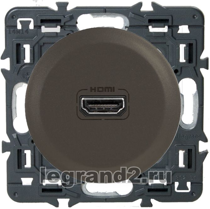 Розетка аудио/видео HDMI Legrand Celiane (графит) Розетка аудио/видео HDMI Legrand Celiane (графит)