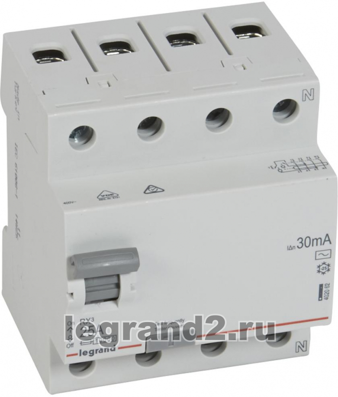 УЗО 4 полюса 300mA 40А 4М (AC) УЗО 4 полюса 300mA 40А 4М (AC)