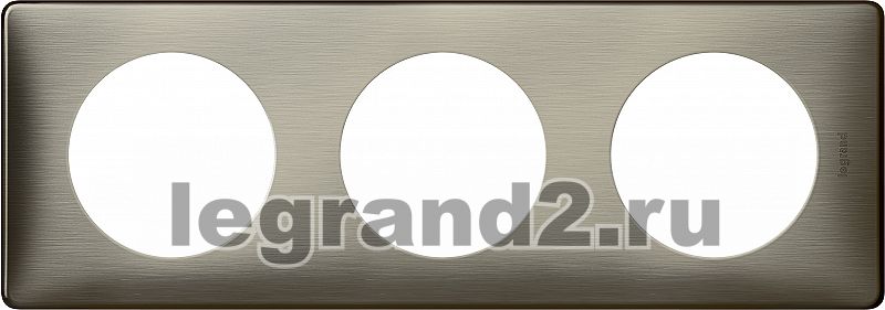 Рамка трёхместная Legrand Celiane (вольфрам) Рамка трёхместная Legrand Celiane (вольфрам)