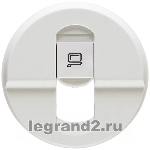 Лицевая панель Celiane для розетки RJ45, белая Лицевая панель Celiane для розетки RJ45, белая