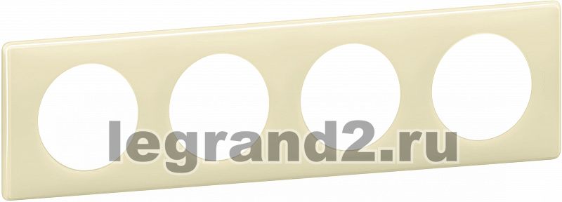 Рамка четырехместная Legrand Celiane (слоновая кость глянец) Рамка четырехместная Legrand Celiane (слоновая кость глянец)