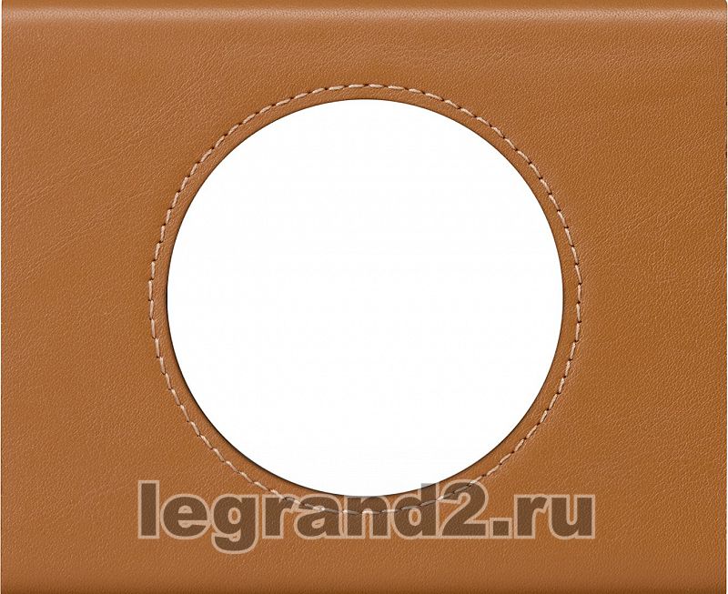Рамка одноместная Legrand Celiane (кожа карамель)