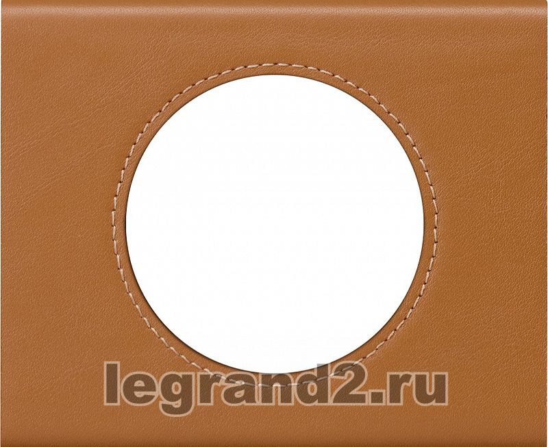 Рамка одноместная Legrand Celiane (кожа карамель) Рамка одноместная Legrand Celiane (кожа карамель)