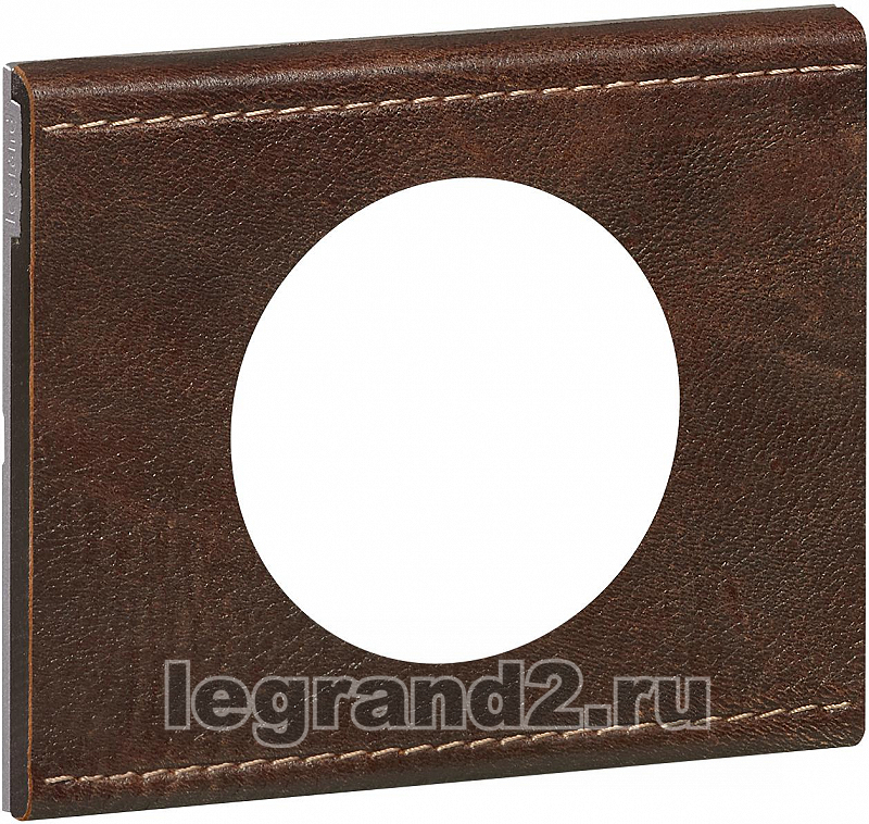 Рамка одноместная Legrand Celiane кожа (коричневая)