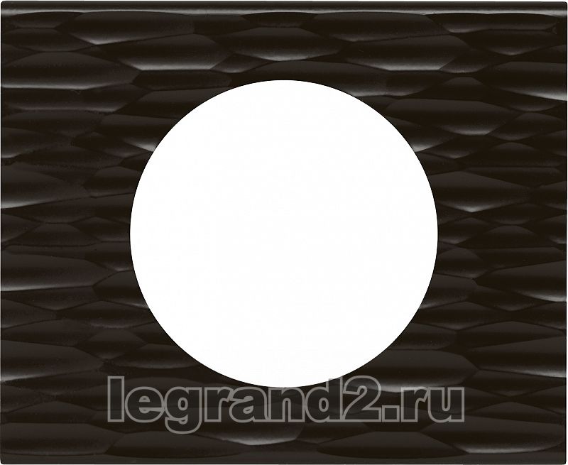 Рамка одноместная Legrand Celiane (черный рифленый) Рамка одноместная Legrand Celiane (черный рифленый)