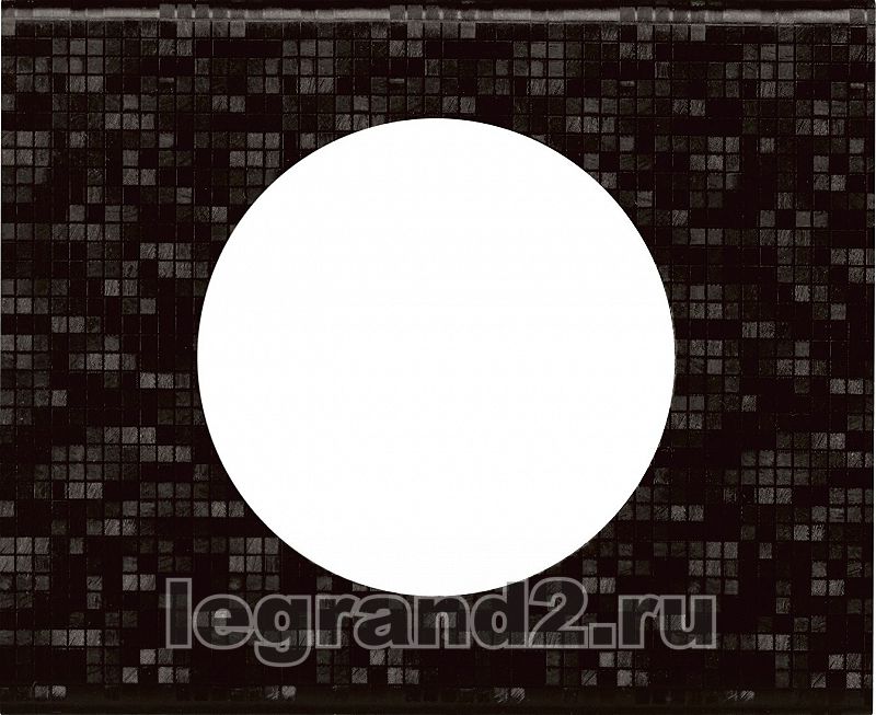 Рамка одноместная Legrand Celiane (кожа блэк пиксел)