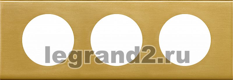 Рамка трёхместная Legrand Celiane (золото) Рамка трёхместная Legrand Celiane (золото)