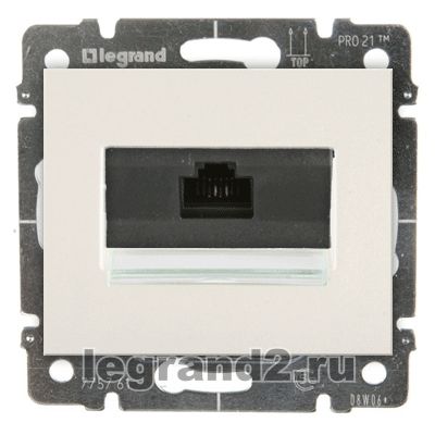 Розетка RJ45 - 1 разъем Кат.5e с лицевой панелью Legrand Galea Life (перламутр) Розетка RJ45 - 1 разъем Кат.5e с лицевой панелью Legrand Galea Life (перламутр)